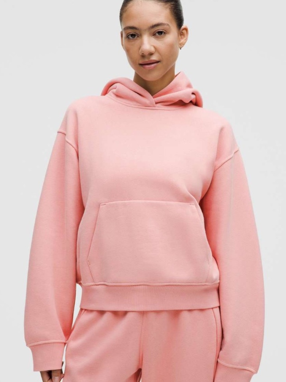 NWT Lululemon Women's Steady State Oversized Hoodie in Tea Rose size small